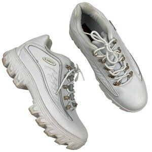 Lugz Dot Com 2.0 Leather White Chunky Sneakers MDOT2L-100 Streetwear Mens 12